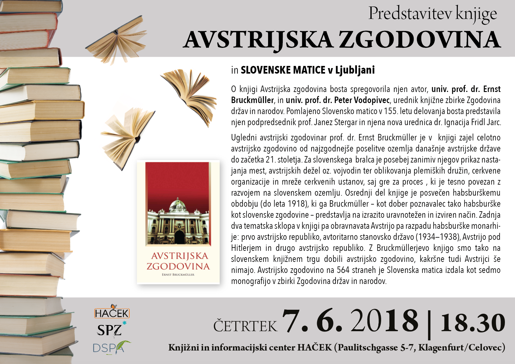 Predstavitev knjige Avstrijska zgodovina in Slovenske matice